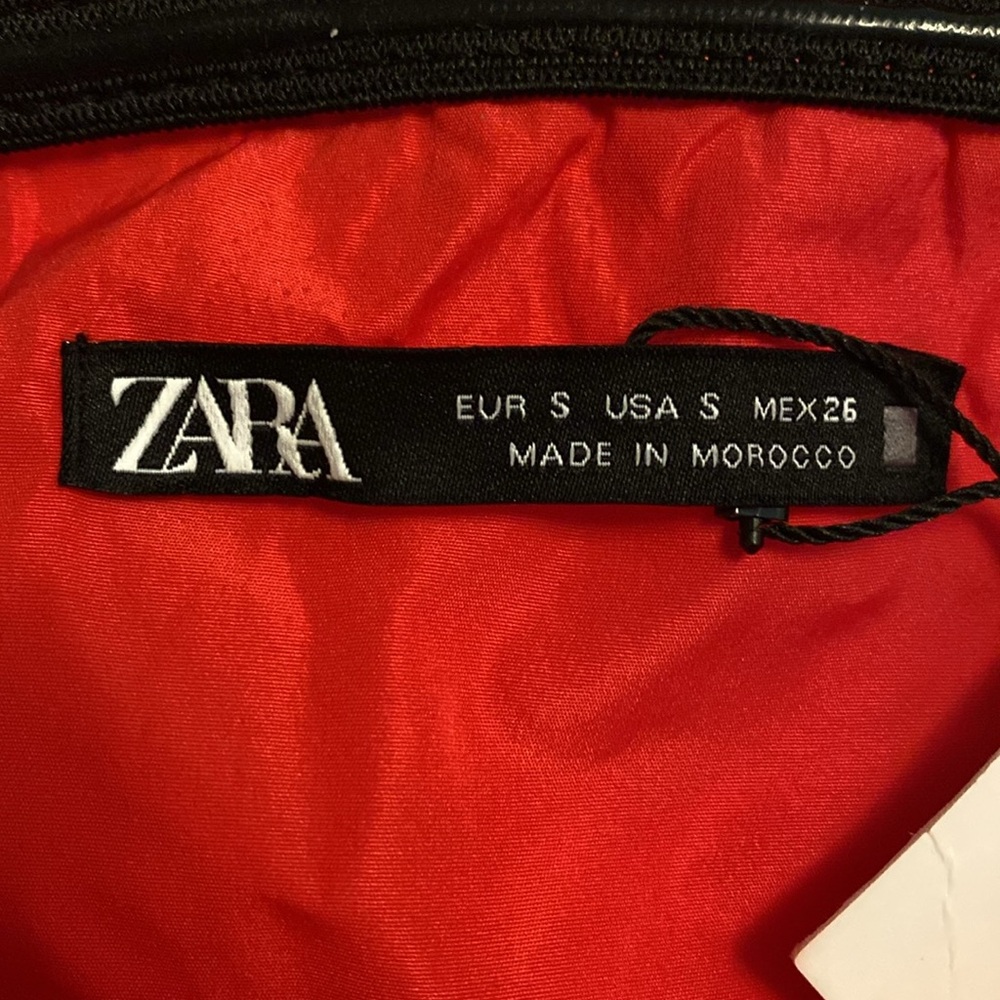 Zara Strawberry Red Ruched Mini Dress with Bow “Bloggers Fave” - Picture 11 of 11